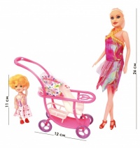 Кукла МОДНАЯ МАМОЧКА
с малышом и коляской